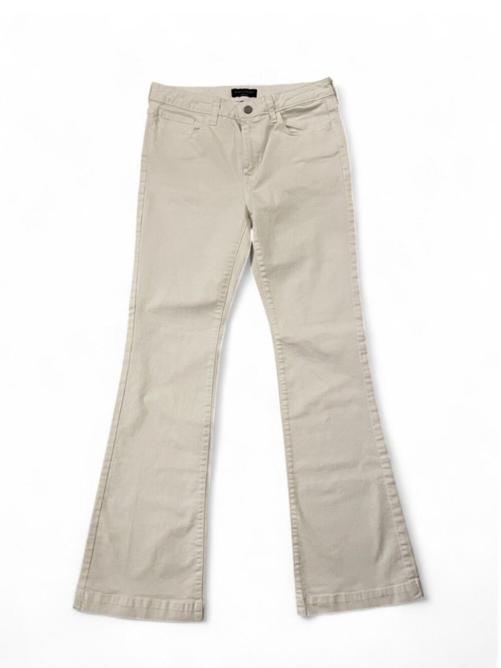 Banana Republic Flare Wide Leg White Pants Denim Wide-Leg Jeans Cotton Pant, 10